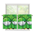 Halloween Frankenstein Face Print Tier Curtains