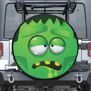 Halloween Frankenstein Face Print Tire Cover