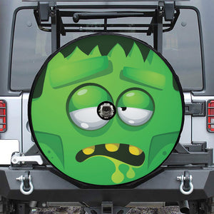 Halloween Frankenstein Face Print Tire Cover With Camera Hole