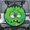 Halloween Frankenstein Face Print Tire Cover With Camera Hole