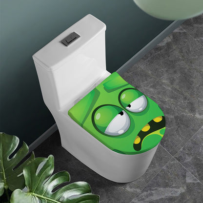 Halloween Frankenstein Face Print Toilet Lid Cover