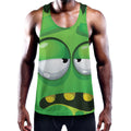 Halloween Frankenstein Face Print Men's Workout Tank Top