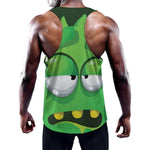 Halloween Frankenstein Face Print Training Tank Top