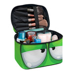 Halloween Frankenstein Face Print Travel Makeup Bag
