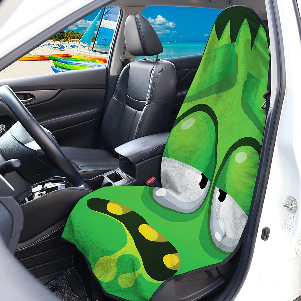 Halloween Frankenstein Face Print Waterproof Car Seat Cover
