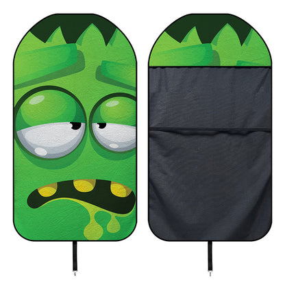 Halloween Frankenstein Face Print Waterproof Car Seat Cover