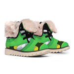 Halloween Frankenstein Face Print Winter Boots