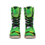 Halloween Frankenstein Face Print Winter Boots