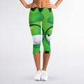 Halloween Frankenstein Face Print Women's Capri Leggings