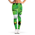 Halloween Frankenstein Face Print Women's Leggings