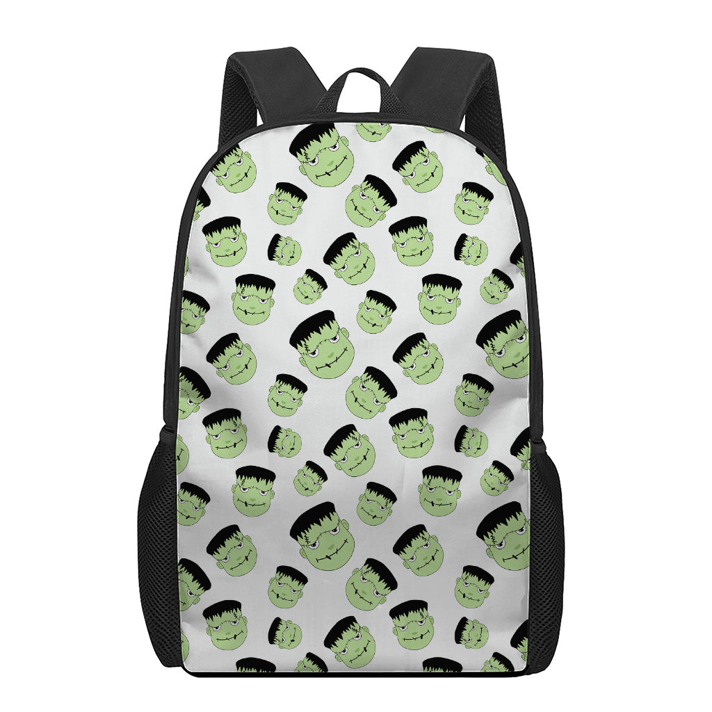 Halloween Frankenstein Pattern Print 17 Inch Backpack