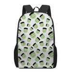 Halloween Frankenstein Pattern Print 17 Inch Backpack
