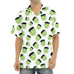 Halloween Frankenstein Pattern Print Aloha Shirt