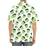 Halloween Frankenstein Pattern Print Aloha Shirt