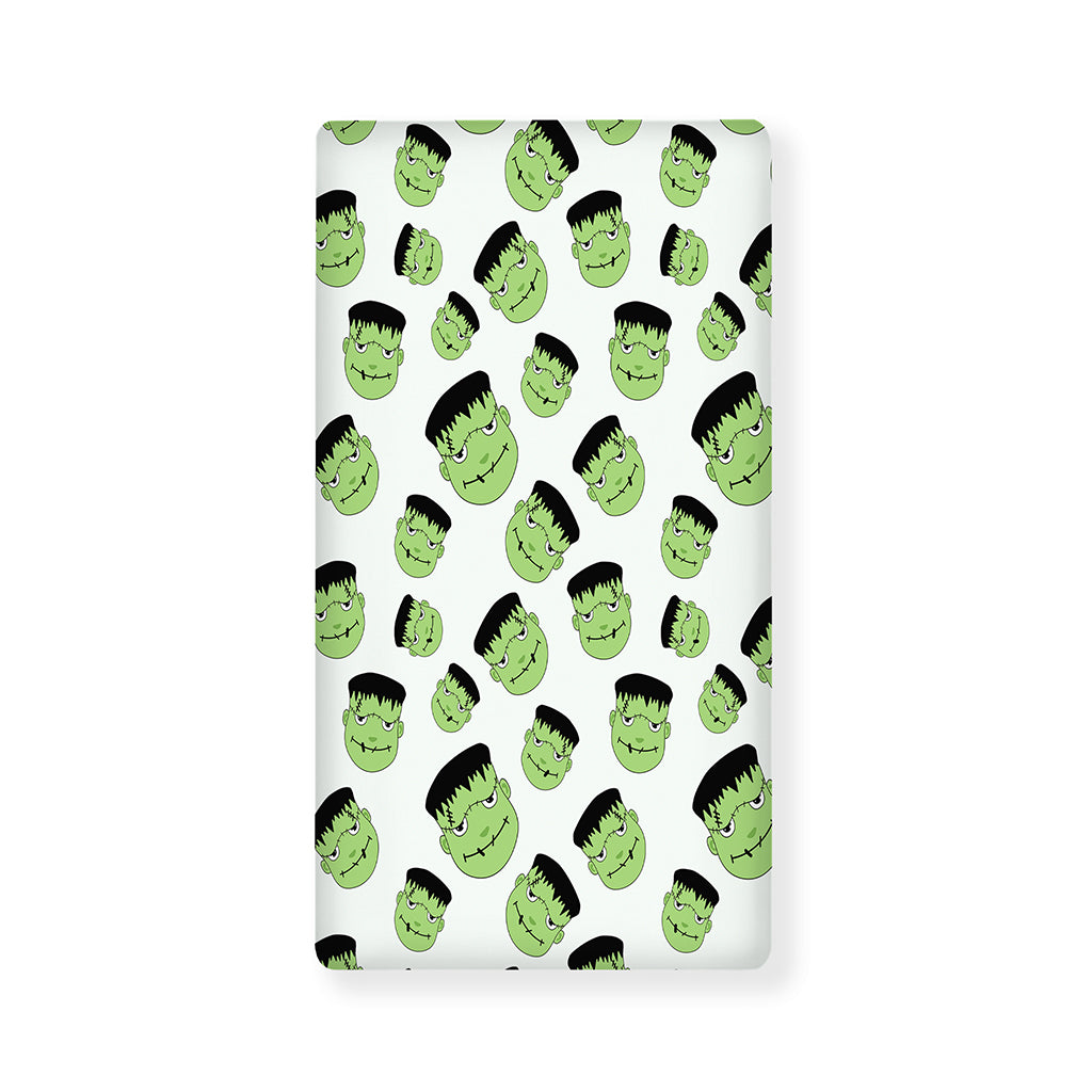 Halloween Frankenstein Pattern Print Baby Crib Sheet