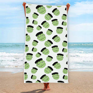 Halloween Frankenstein Pattern Print Beach Towel