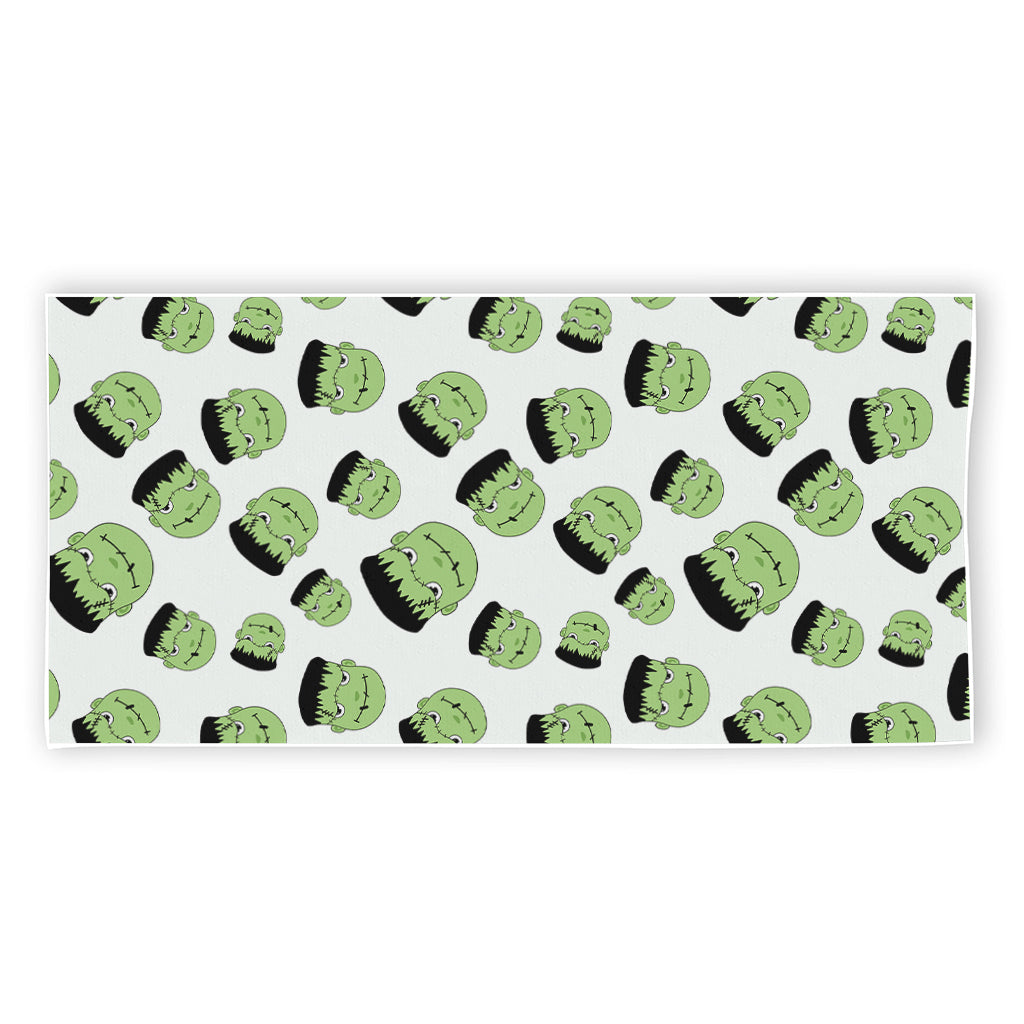 Halloween Frankenstein Pattern Print Beach Towel