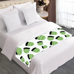Halloween Frankenstein Pattern Print Bed Runner
