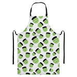 Halloween Frankenstein Pattern Print Bib Apron With Pocket