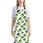 Halloween Frankenstein Pattern Print Bib Apron With Pocket