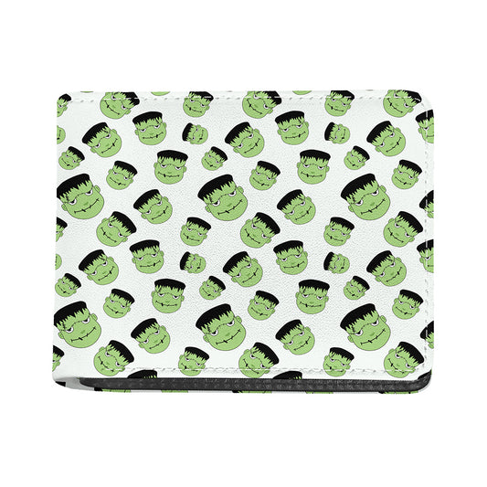 Halloween Frankenstein Pattern Print Bifold Wallet