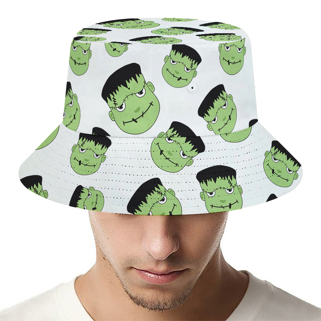 Halloween Frankenstein Pattern Print Bucket Hat