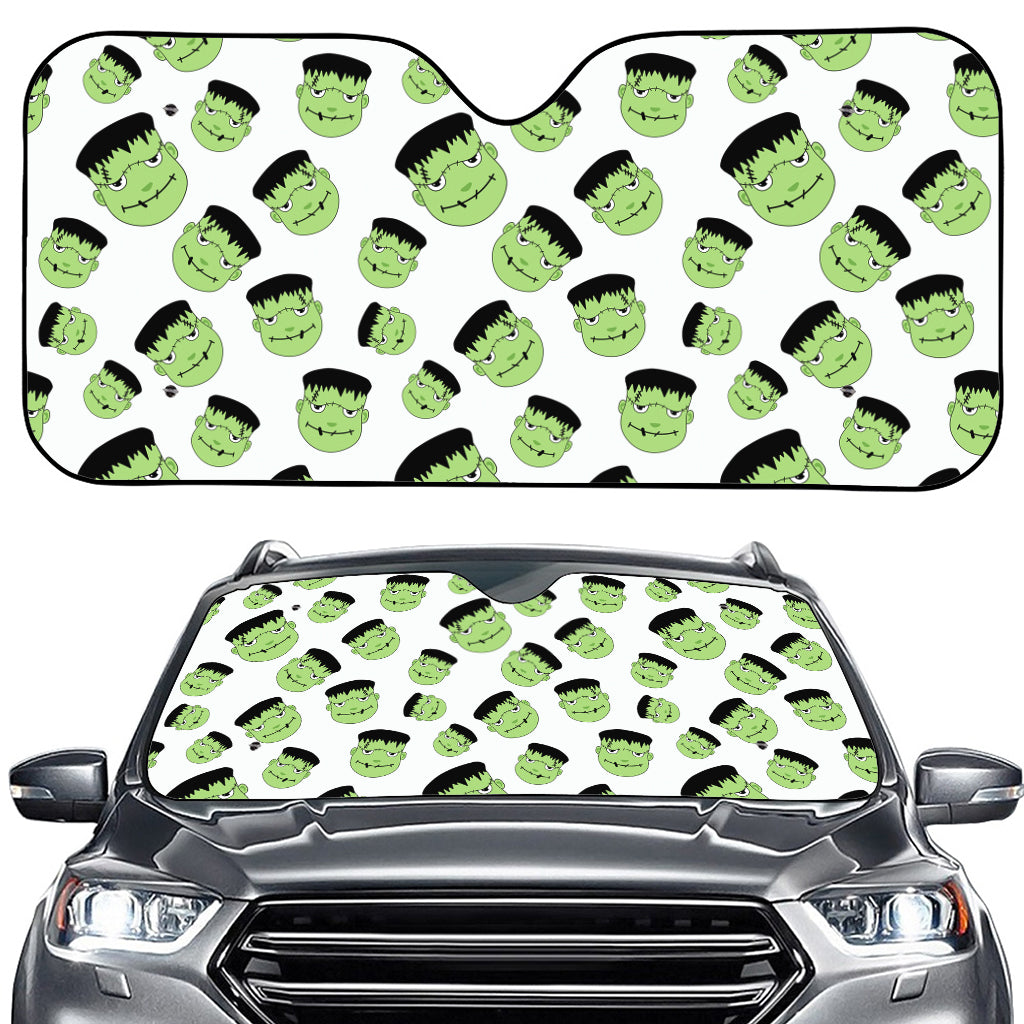 Halloween Frankenstein Pattern Print Car Windshield Sun Shade