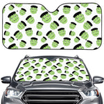 Halloween Frankenstein Pattern Print Car Windshield Sun Shade