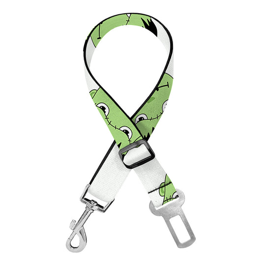 Halloween Frankenstein Pattern Print Dog Seat Belt