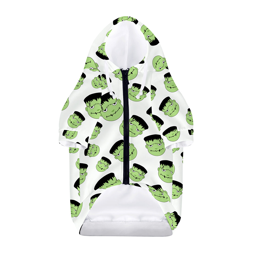 Halloween Frankenstein Pattern Print Dog Zip Up Hoodie