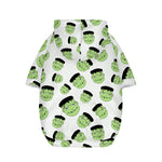 Halloween Frankenstein Pattern Print Dog Zip Up Hoodie