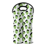 Halloween Frankenstein Pattern Print Double Neoprene Wine Tote