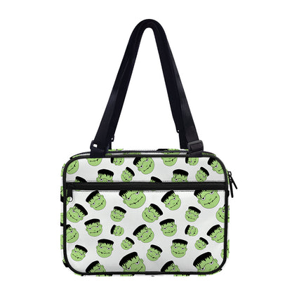 Halloween Frankenstein Pattern Print Double Strap Bible Bag