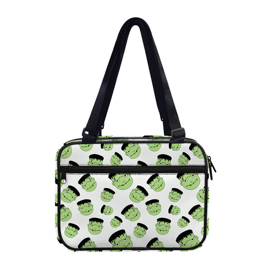 Halloween Frankenstein Pattern Print Double Strap Bible Bag