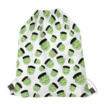 Halloween Frankenstein Pattern Print Drawstring Bag