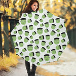Halloween Frankenstein Pattern Print Foldable Umbrella