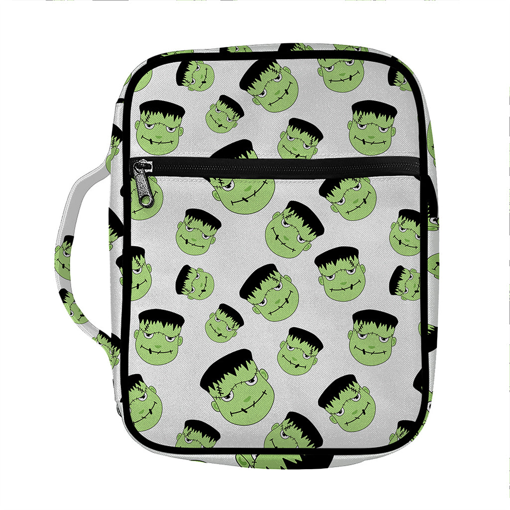 Halloween Frankenstein Pattern Print Front Pocket Bible Bag
