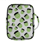 Halloween Frankenstein Pattern Print Front Pocket Bible Bag