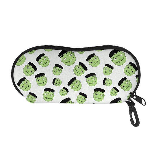 Halloween Frankenstein Pattern Print Glasses Case