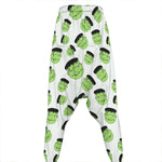 Halloween Frankenstein Pattern Print Hammer Pants