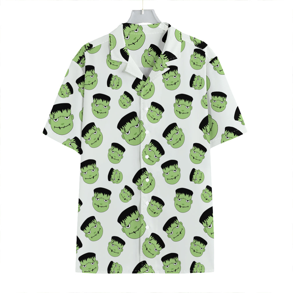 Halloween Frankenstein Pattern Print Hawaiian Shirt