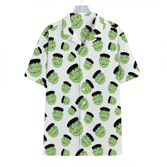 Halloween Frankenstein Pattern Print Hawaiian Shirt