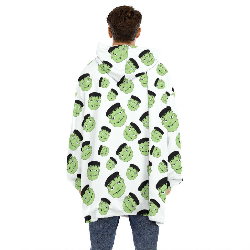 Halloween Frankenstein Pattern Print Hoodie Blanket