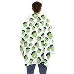Halloween Frankenstein Pattern Print Hoodie Blanket