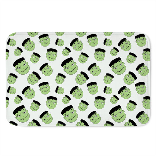 Halloween Frankenstein Pattern Print Indoor Door Mat