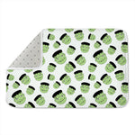Halloween Frankenstein Pattern Print Indoor Door Mat