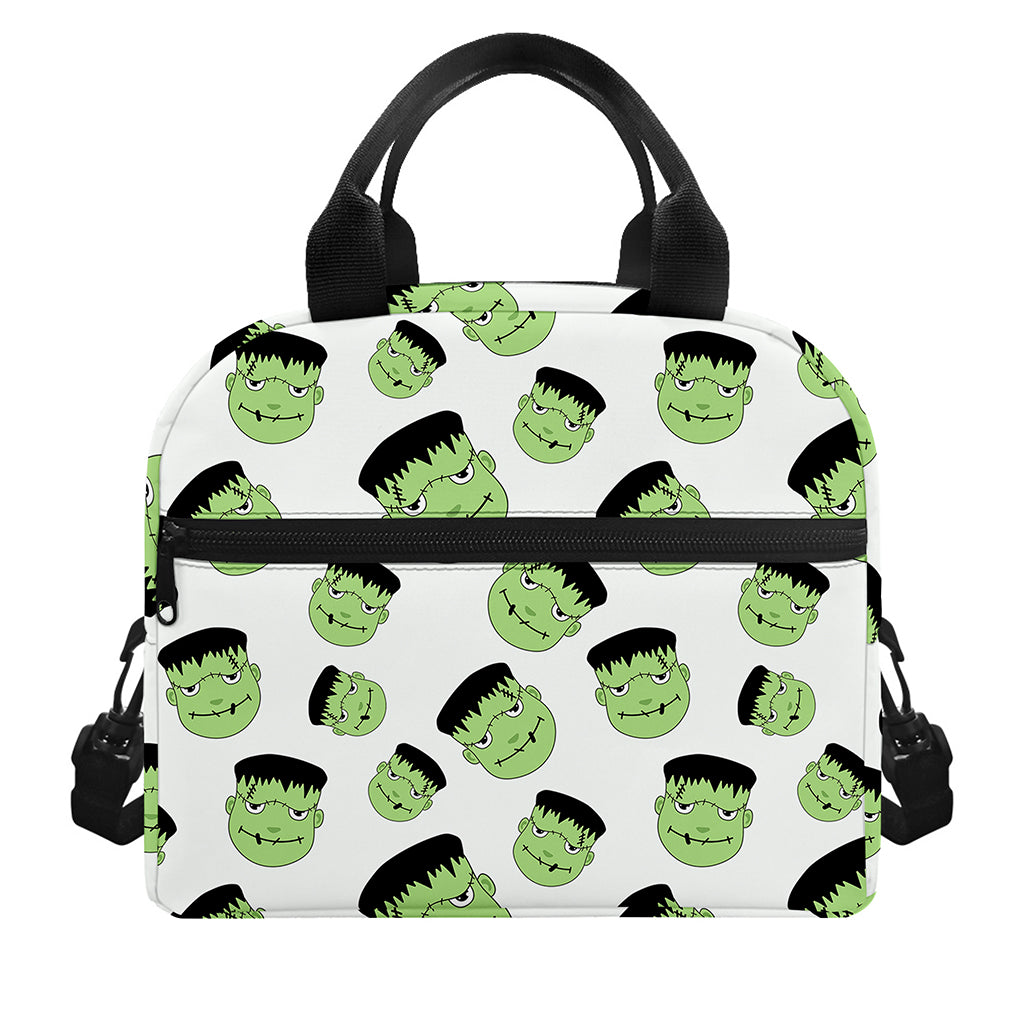 Halloween Frankenstein Pattern Print Insulated Lunch Bag