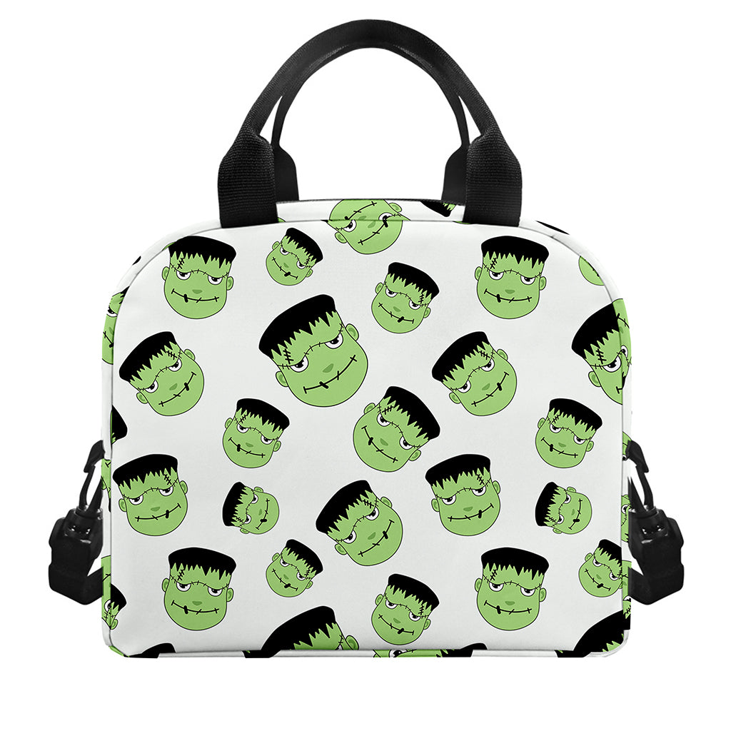Halloween Frankenstein Pattern Print Insulated Lunch Bag
