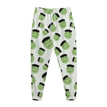Halloween Frankenstein Pattern Print Jogger Pants