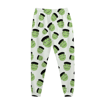 Halloween Frankenstein Pattern Print Jogger Pants